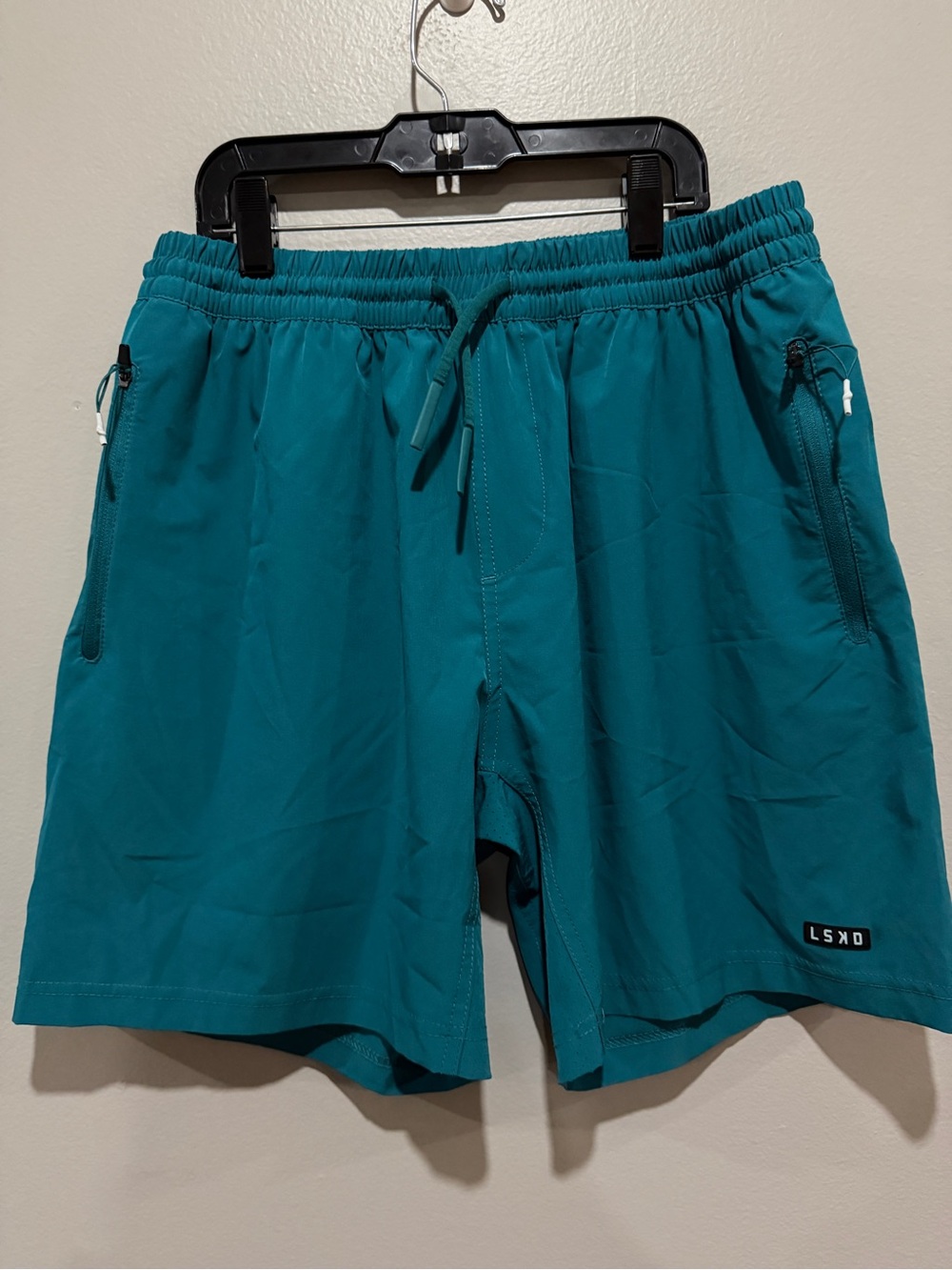 LSKD Teal Men's Gym Shorts 7 inch size L